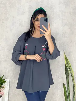 شومیز ابروبادی جلو پیله دار کد 3124