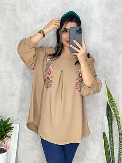 شومیز ابروبادی جلو پیله دار کد 3124