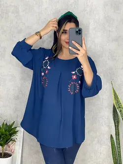 شومیز ابروبادی جلو پیله دار کد 3124