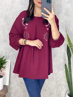 شومیز ابروبادی جلو پیله دار کد 3124