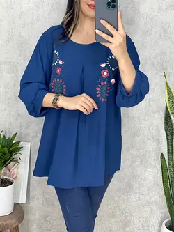 شومیز ابروبادی جلو پیله دار کد 3124