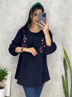 شومیز ابروبادی جلو پیله دار کد 3124