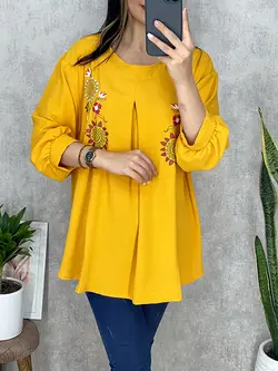 شومیز ابروبادی جلو پیله دار کد 3124