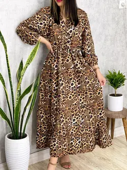 پیراهن چپ و راستی پلنگی کد 4029