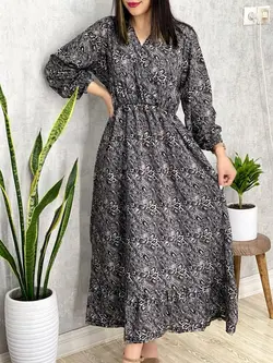 پیراهن چپ و راستی پلنگی کد 4029