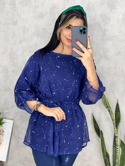 شومیز حریر آستردار کد 3089