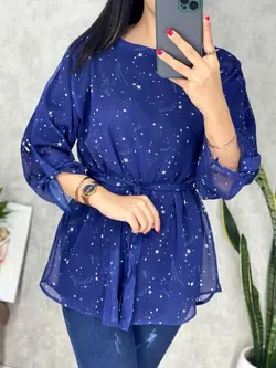 شومیز حریر آستردار کد 3089