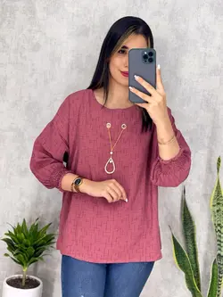 شومیز طرح دار گردنبند دار کد 3085