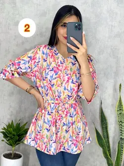 تونیک گلدار کد 3083