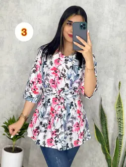 تونیک گلدار کد 3083