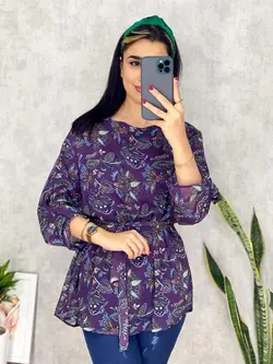 شومیز حریر آستردار کد 3080