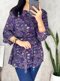 شومیز حریر آستردار کد 3080