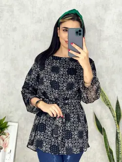 شومیز حریر آستردار کد 3075