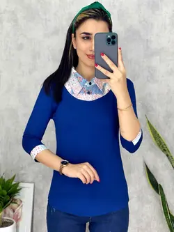 بلوز یقه دار کد 7030
