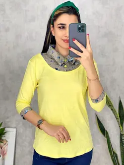 بلوز یقه دار کد 7030