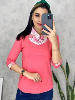 بلوز یقه دار کد 7030