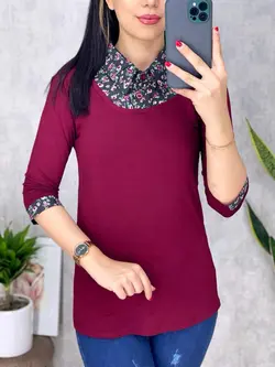 بلوز یقه دار کد 7030