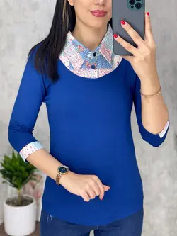 بلوز یقه دار کد 7030