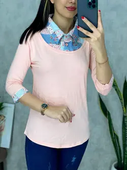 بلوز یقه دار کد 7030