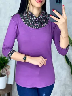 بلوز یقه دار کد 7030