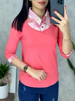 بلوز یقه دار کد 7030