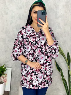 شومیز اسپانیایی یقه کراواتی کد 3069