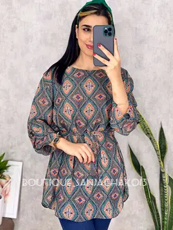 شومیز حریر آستردار کد 3064