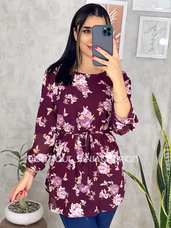 شومیز حریر آستردار کد 3030