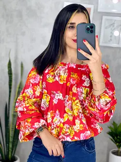 شومیز یقه قایقی کد 3057