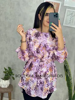 شومیز حریر آستردار کد 3047