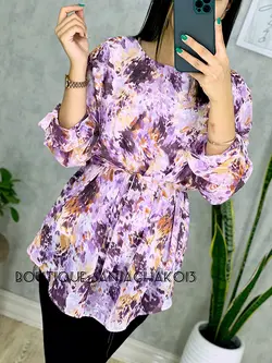 شومیز حریر آستردار کد 3047