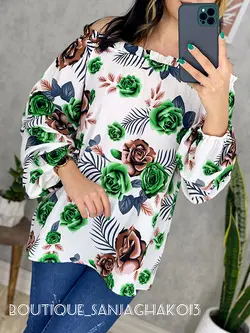 شومیز یقه قایقی کد 3046