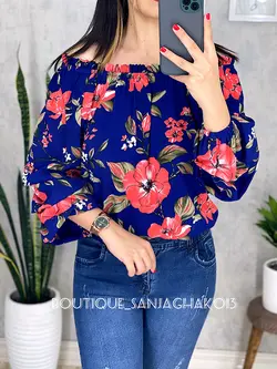 شومیز یقه قایقی کد 3051