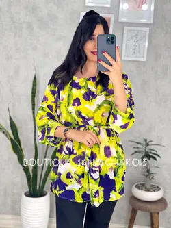 شومیز حریر آستردار کد 3043