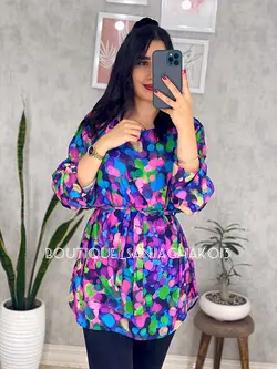 شومیز حریر آستردار کد 3041