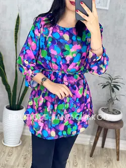 شومیز حریر آستردار کد 3041