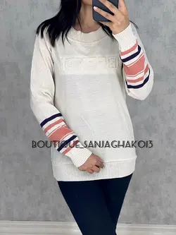 بلوز آستین بافت طرح فندی 7010