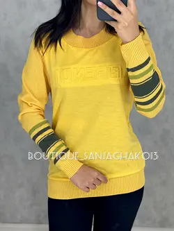 بلوز آستین بافت طرح فندی 7010