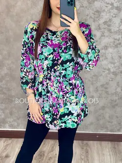 شومیز حریر آستردار کد 3023