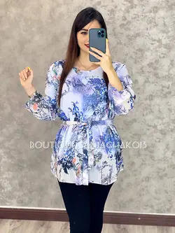 شومیز حریر آستردار کد 3024