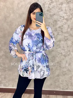 شومیز حریر آستردار کد 3024