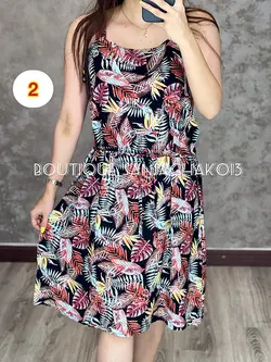 پیراهن کوتاه نخی کد 4020