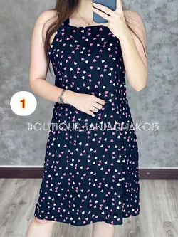 پیراهن کوتاه نخی کد 4020