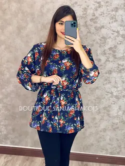 شومیز حریر آستردار کد 3019