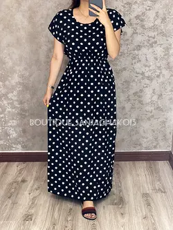 پیراهن نخی خالدار کد 4009