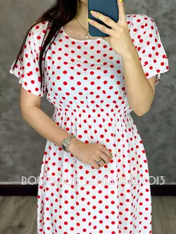 پیراهن نخی خالدار کد 4009