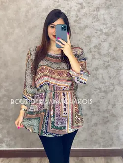 شومیز حریر آستردار کد 3008