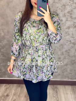 شومیز حریر آستردار کد 3007