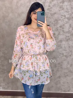 شومیز حریر آستردار کد 3001