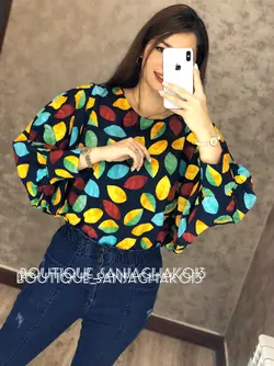 شومیز اسپانیایی طرح برگ کد 3002